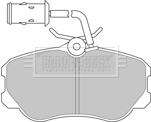 BORG & BECK Комплект тормозных колодок, дисковый тормоз BBP1141